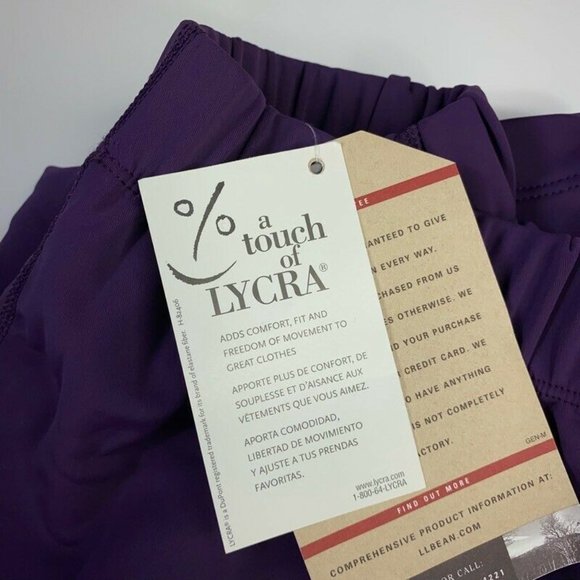 L L Bean Womens Straight Leg Pants Purple Stretch - Picture 5 of 9